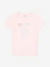 Pucci Girls Logo Print T-shirt In Pink