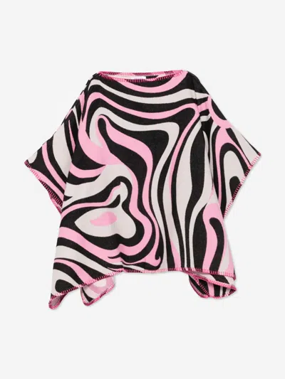 Pucci Kids'  Girls Marmo Print Cape In Multi