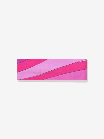 Pucci Kids'  Girls Marmo Print Headband In Pink