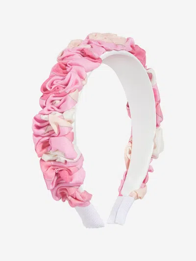 Pucci Kids' Girls Marmo Ruched Headband In Multi