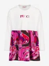 Pucci Girls Orchidee Print Dress In Multi
