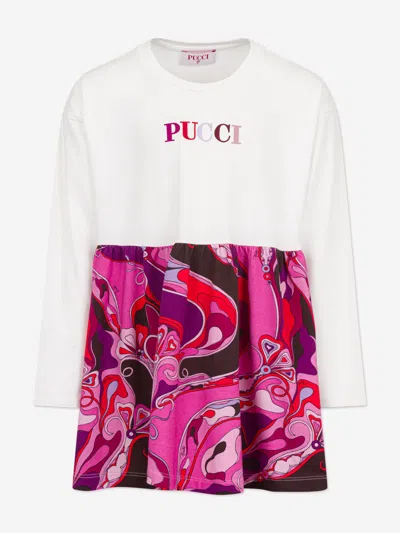 Pucci Babies'  Girls Orchidee Print Dress In Multi