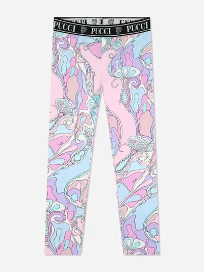 Pucci Babies'  Girls Orchidee Print Leggings In Multi