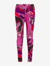 Pucci Girls Orchidee Print Leggings In Pink