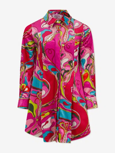 Pucci Babies'  Girls Orchidee Print Shirt Dress In Multi