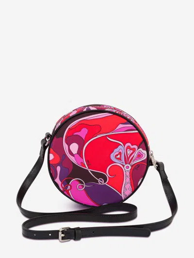 Pucci Kids'  Girls Orchidee Round Crossbody Bag In Red