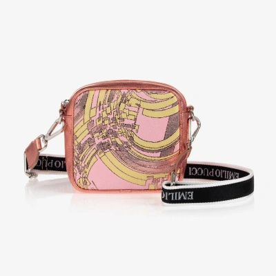 Pucci Kids'  Girls Pink Esploso Handbag (15cm) In Pattern
