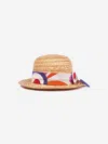 Pucci Girls Straw Hat In Beige