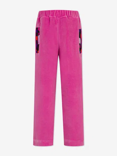 Pucci Babies'  Girls Velour Joggers In Pink