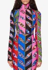 Pucci Girnandole Print Mock-neck Top In Multicolor