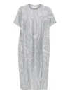 Pucci Glitter-pattern Short-sleeve Dress In Gray