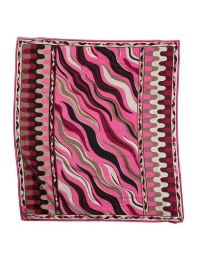 Pre-owned Pucci Glitter Printed Scarf W/ Tags In Pink