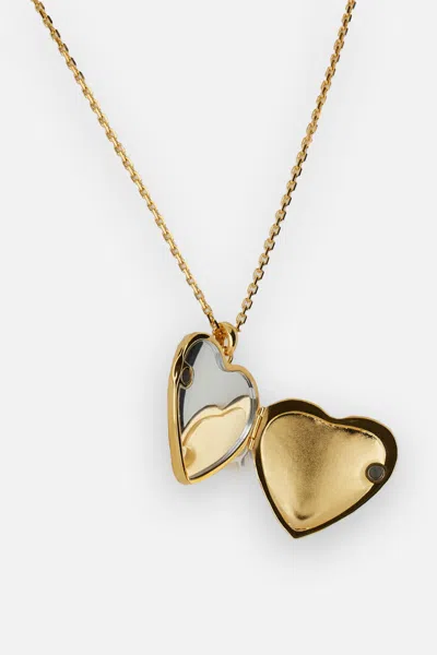Pucci Golden Heart Mirror Pendant Necklace
