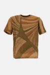 Pucci Golden Marmo Print T-shirt In Brown