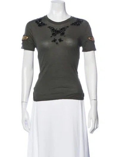 Pre-owned Pucci Graphic Print Crew Neck T-shirt In Green