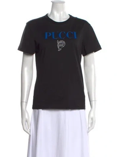 Pre-owned Pucci Graphic Print Crew Neck T-shirt In Multi