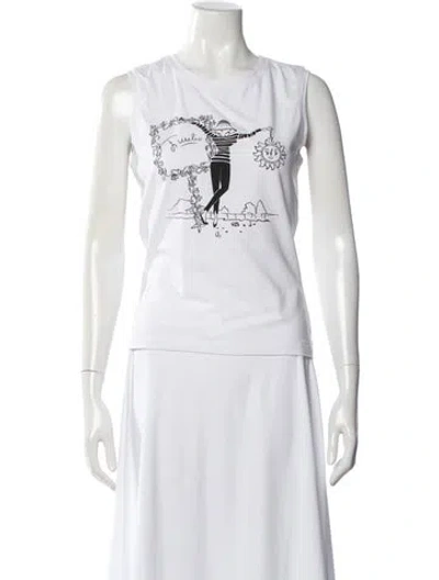 Pre-owned Pucci Graphic Print Crew Neck T-shirt In White