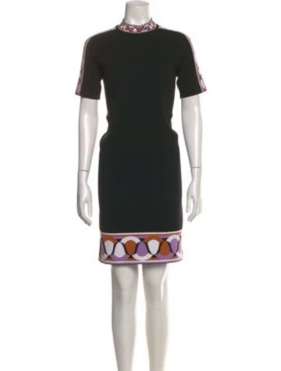 Pre-owned Pucci Graphic Print Knee-length Dress In Black