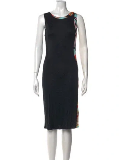 Pre-owned Pucci Graphic Print Knee-length Dress In Black