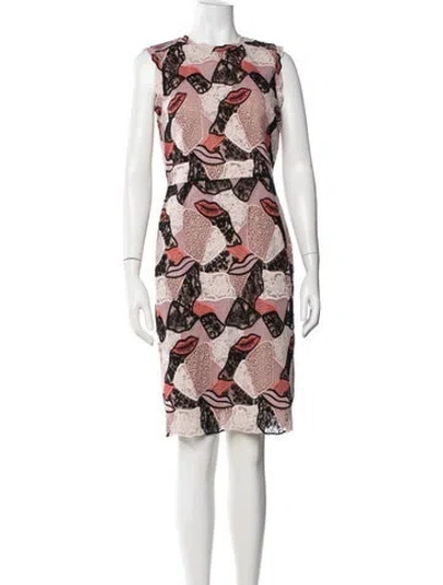 Pre-owned Pucci Graphic Print Knee-length Dress In Pink