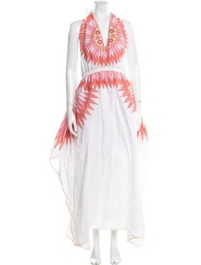 Pre-owned Pucci Graphic Print Long Dress In Pink