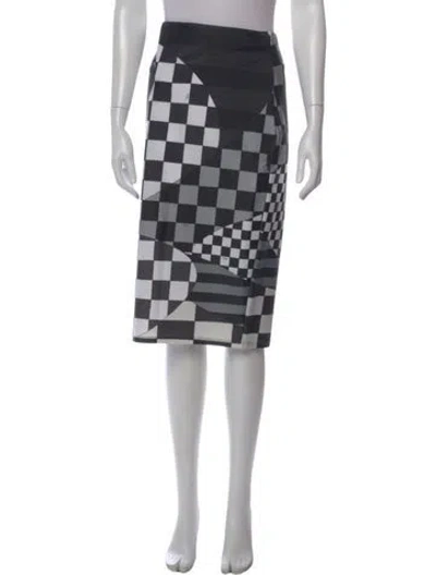 Pre-owned Pucci Graphic Print Midi Length Skirt In Blue