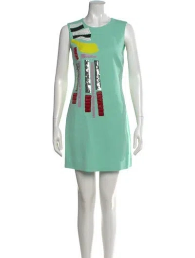 Pre-owned Pucci Graphic Print Mini Dress In Green