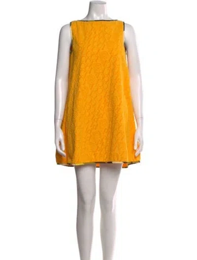 Pre-owned Pucci Graphic Print Mini Dress In Yellow