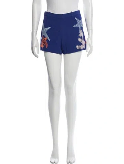 Pre-owned Pucci Graphic Print Mini Shorts In Blue