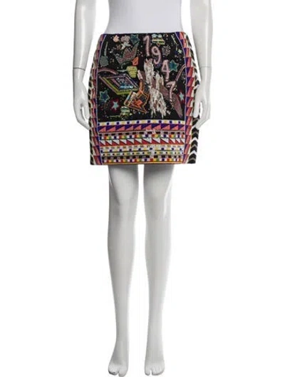 Pre-owned Pucci Graphic Print Mini Skirt In Black