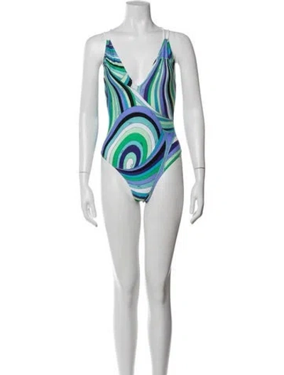 Pre-owned Pucci Graphic Print One-piece