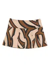 Pucci Graphic-print Pleated Mini Skirt In Brown