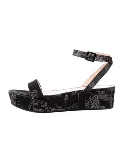 Pre-owned Pucci Graphic Print Sandals In Black