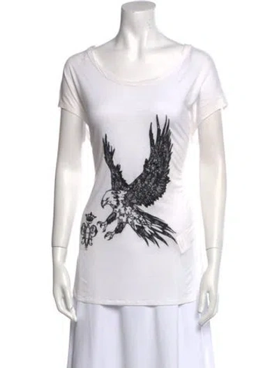 Pre-owned Pucci Graphic Print Scoop Neck T-shirt In White