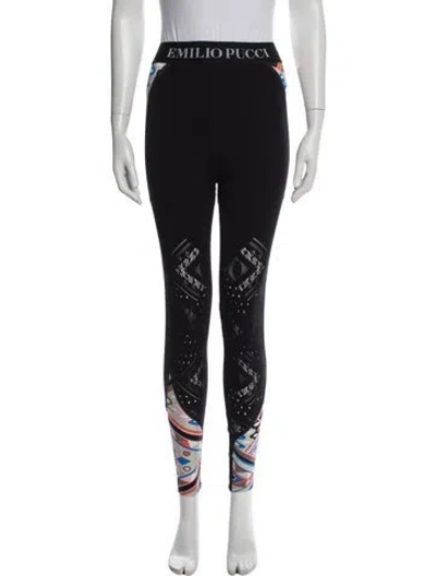 Pre-owned Pucci Graphic Print Skinny Leg Pants In Multicolor