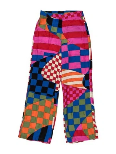 Pre-owned Pucci Graphic Print Wide Leg Pants In Multi