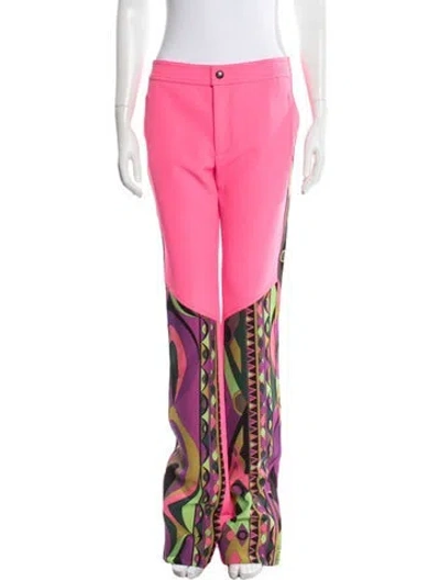 Pre-owned Pucci Graphic Print Wide Leg Pants W/ Tags In Pink