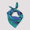 Pucci Geometric Design Silk Square Scarf In Green
