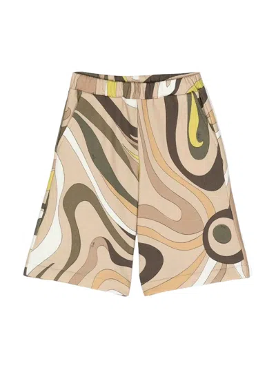 Pucci Kids' Green Shorts Girl In Verde