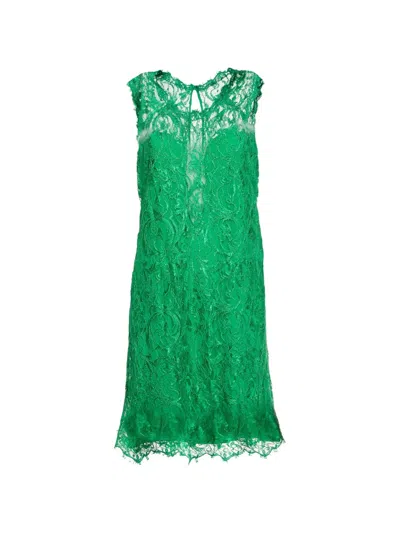 Pre-owned Pucci Guipure Lace Sleeveless Mini Dress In Green