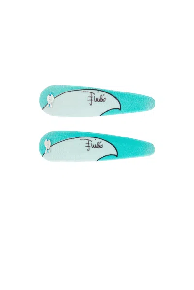 Pucci Hair Clips In Blue