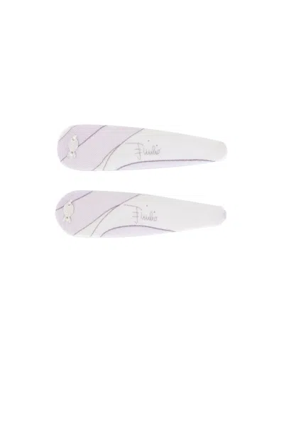 Pucci Hair Clips In Purple