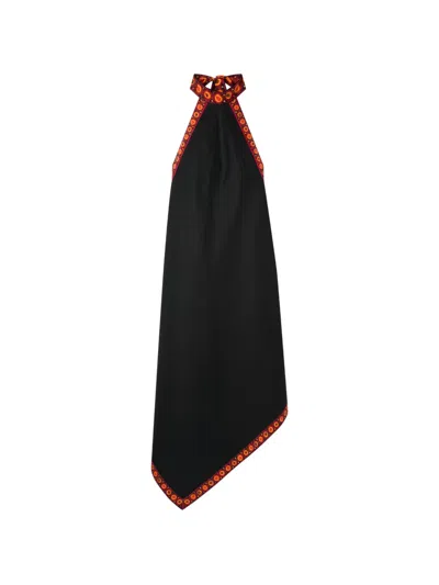 Pucci Halterneck Cotton Dress In Black