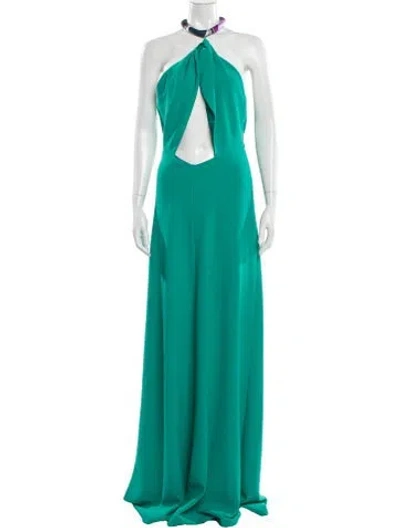 Pre-owned Pucci Halterneck Long Dress In Multi