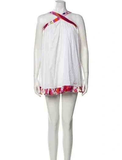 Pre-owned Pucci Halterneck Mini Dress W/ Tags In Pink