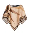 Pucci Hawaii Print Kaftan Top In Brown