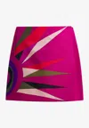 Pucci High Waist Mini Skirt With Graphic Print In Pink