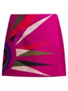Pucci Wrap-effect Printed Silk-twill Mini Skirt In Multi