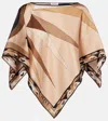 Pucci Hawaii Silk Satin Cape In Brown