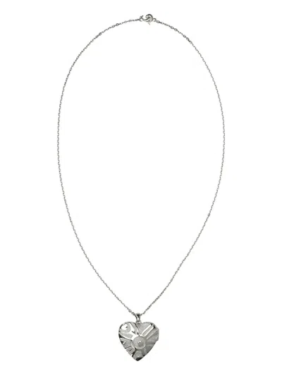 Pucci Heart Pendant Necklace Jewels Silver In Gold